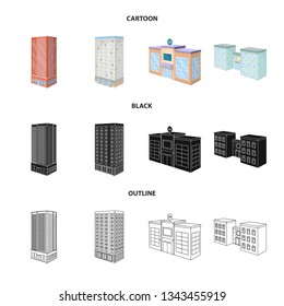 Isolated object of construction and building icon. Set of construction and estate vector icon for stock.
