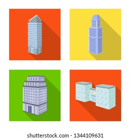 Isolated object of construction and building icon. Set of construction and estate vector icon for stock.