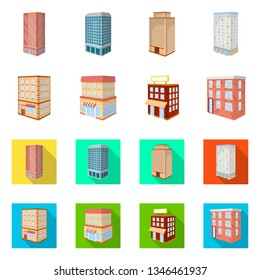 Isolated object of construction and building icon. Set of construction and estate vector icon for stock.