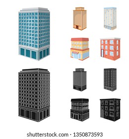 Isolated object of construction and building icon. Collection of construction and estate vector icon for stock.