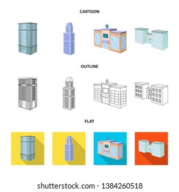 Isolated object of construction and building icon. Set of construction and estate stock symbol for web.