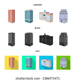 Isolated object of construction and building icon. Set of construction and estate stock vector illustration.