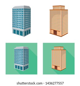 Isolated object of construction and building icon. Collection of construction and estate stock symbol for web.