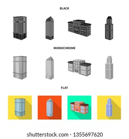 Isolated object of construction and building logo. Collection of construction and estate vector icon for stock.