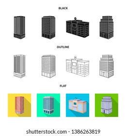 Isolated object of construction and building logo. Collection of construction and estate vector icon for stock.