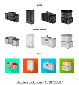 Isolated object of construction and building sign. Collection of construction and estate stock symbol for web.