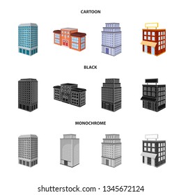 Isolated object of construction and building sign. Set of construction and estate stock vector illustration.