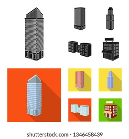 Isolated object of construction and building sign. Collection of construction and estate stock vector illustration.