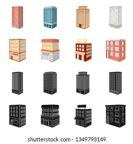 Isolated object of construction and building sign. Collection of construction and estate vector icon for stock.
