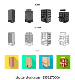 Isolated object of construction and building sign. Set of construction and estate vector icon for stock.