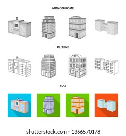 Isolated object of construction and building sign. Collection of construction and estate vector icon for stock.