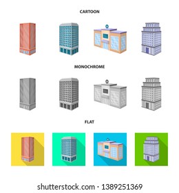 Isolated object of construction and building sign. Collection of construction and estate stock vector illustration.