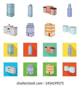 Isolated object of construction and building sign. Collection of construction and estate stock symbol for web.