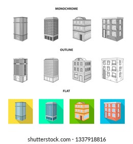 Isolated object of construction and building symbol. Collection of construction and estate vector icon for stock.
