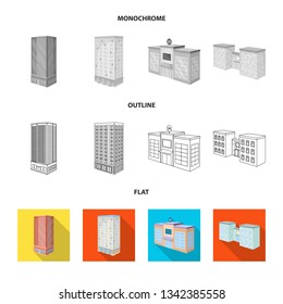 Isolated object of construction and building symbol. Collection of construction and estate stock symbol for web.