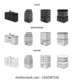 Isolated object of construction and building symbol. Collection of construction and estate stock symbol for web.