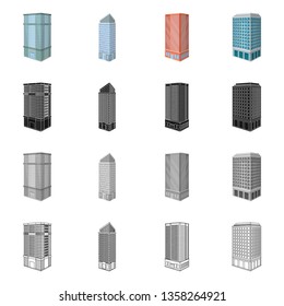 Isolated object of construction and building symbol. Set of construction and estate stock symbol for web.