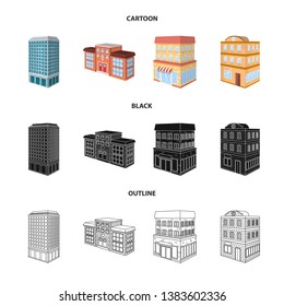 Isolated object of construction and building symbol. Set of construction and estate stock symbol for web.