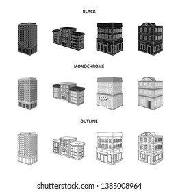 Isolated object of construction and building symbol. Set of construction and estate vector icon for stock.