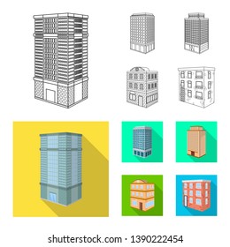 Isolated object of construction and building symbol. Collection of construction and estate stock symbol for web.