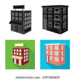 Isolated object  construction and building symbol. Set  construction and estate stock vector illustration.