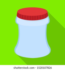 Isolated object of container and soda sign. Graphic of container and nonalcoholic stock vector illustration.
