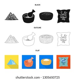 Isolated object of cooking and sea icon. Collection of cooking and baking   stock symbol for web.