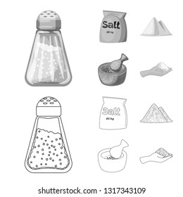 Isolated object of cooking and sea icon. Collection of cooking and baking   stock symbol for web.