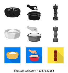 Isolated object of cooking and sea icon. Collection of cooking and baking   stock symbol for web.