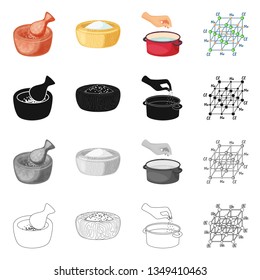 Isolated object of cooking and sea icon. Set of cooking and baking   stock symbol for web.