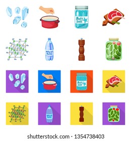 Isolated object of cooking and sea icon. Collection of cooking and baking   stock vector illustration.