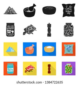 Isolated object of cooking and sea icon. Collection of cooking and baking   stock symbol for web.
