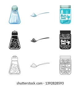 Isolated object of cooking and sea icon. Set of cooking and baking   vector icon for stock.