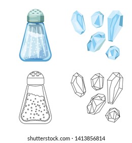 Isolated object of cooking and sea icon. Collection of cooking and baking   stock vector illustration.