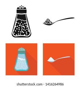 Isolated object of cooking and sea icon. Set of cooking and baking   stock vector illustration.