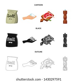Isolated object of cooking and sea icon. Set of cooking and baking stock vector illustration.