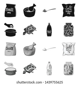 Isolated object of cooking and sea icon. Set of cooking and baking stock vector illustration.