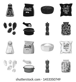 Isolated object of cooking and sea icon. Collection of cooking and baking stock vector illustration.