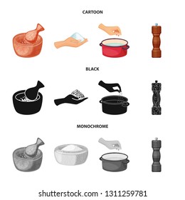 Isolated object of cooking and sea logo. Collection of cooking and baking   vector icon for stock.