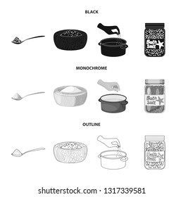 Isolated object of cooking and sea logo. Set of cooking and baking   stock vector illustration.