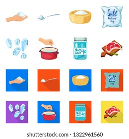 Isolated object of cooking and sea logo. Collection of cooking and baking   vector icon for stock.