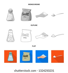 Isolated object of cooking and sea logo. Set of cooking and baking   stock symbol for web.