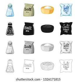 Isolated object of cooking and sea logo. Collection of cooking and baking   stock symbol for web.
