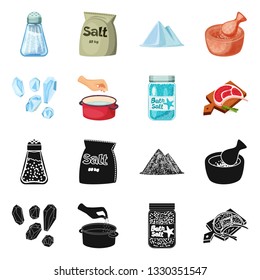 Isolated object of cooking and sea logo. Set of cooking and baking   vector icon for stock.