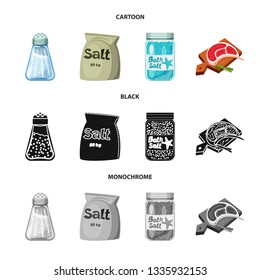 Isolated object of cooking and sea logo. Collection of cooking and baking   vector icon for stock.