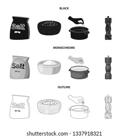 Isolated object of cooking and sea logo. Collection of cooking and baking   vector icon for stock.