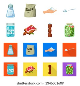Isolated object of cooking and sea logo. Collection of cooking and baking   stock symbol for web.