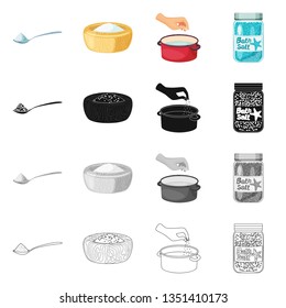 Isolated object of cooking and sea logo. Set of cooking and baking   stock symbol for web.