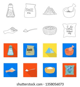 Isolated object of cooking and sea logo. Collection of cooking and baking   vector icon for stock.