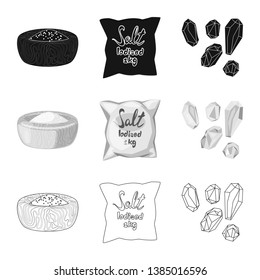 Isolated object of cooking and sea logo. Set of cooking and baking   stock vector illustration.